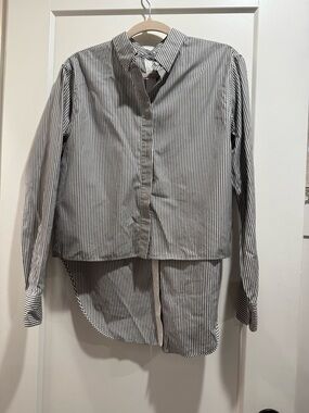 Rag & Bone women’s high‎ low button up striped shirt size M